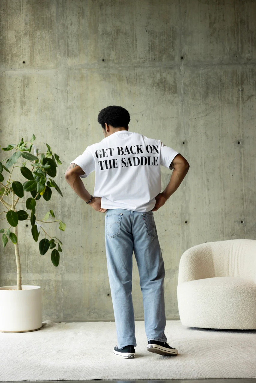 GET BACK ON THE SADDLE TEE