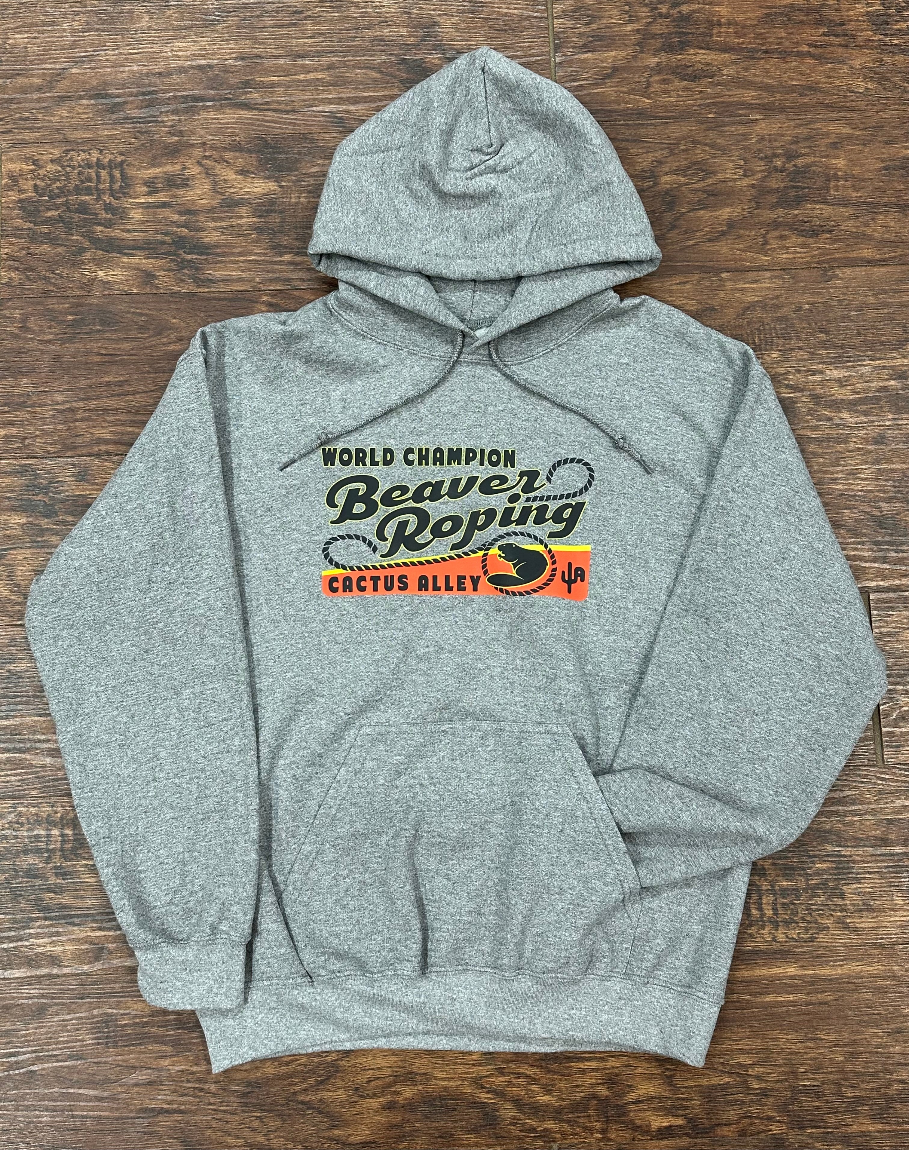Beaver Roping - Graphite Heather Adult Hoodie