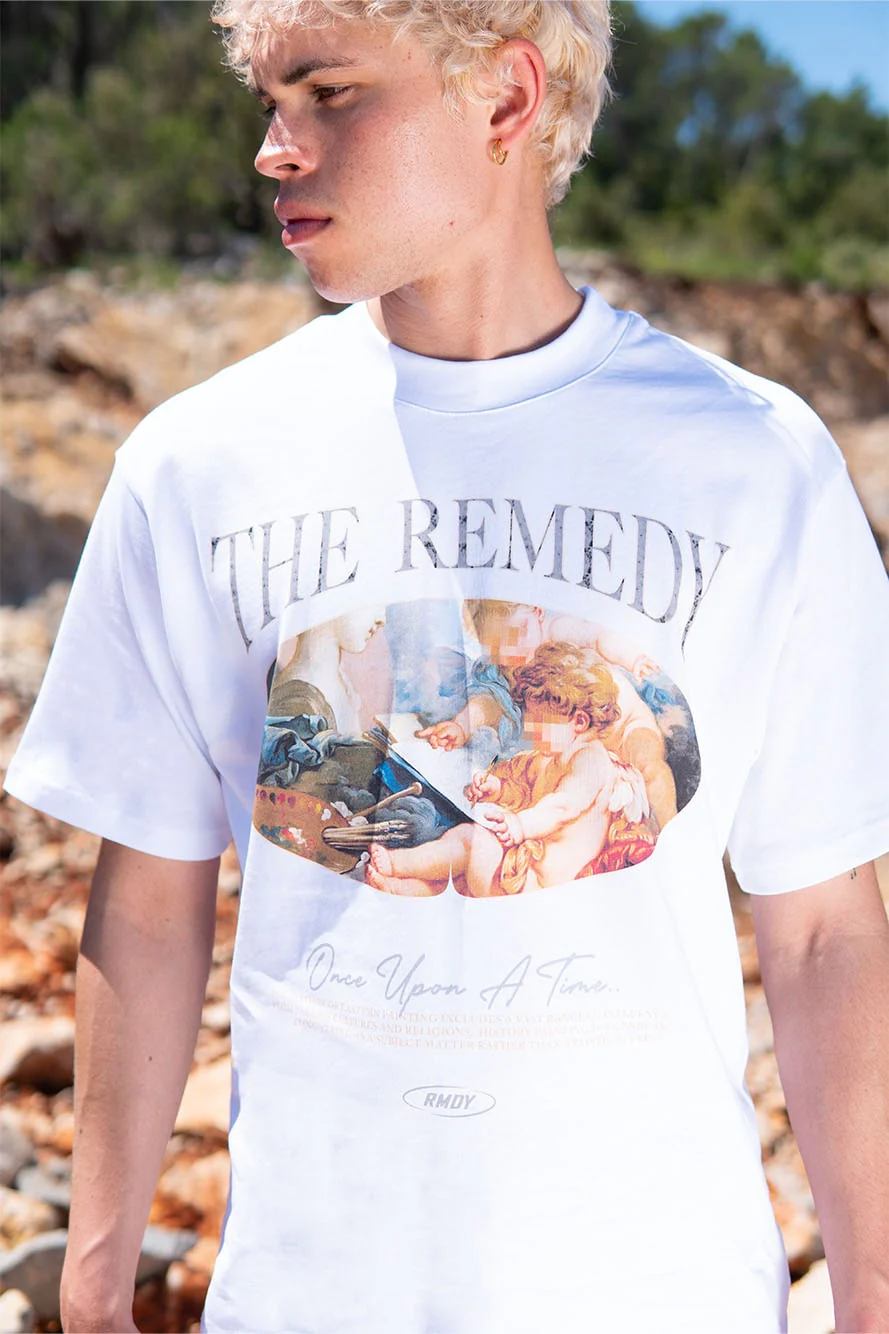 White Art Of The Angel REMEDY. Graphic Tee