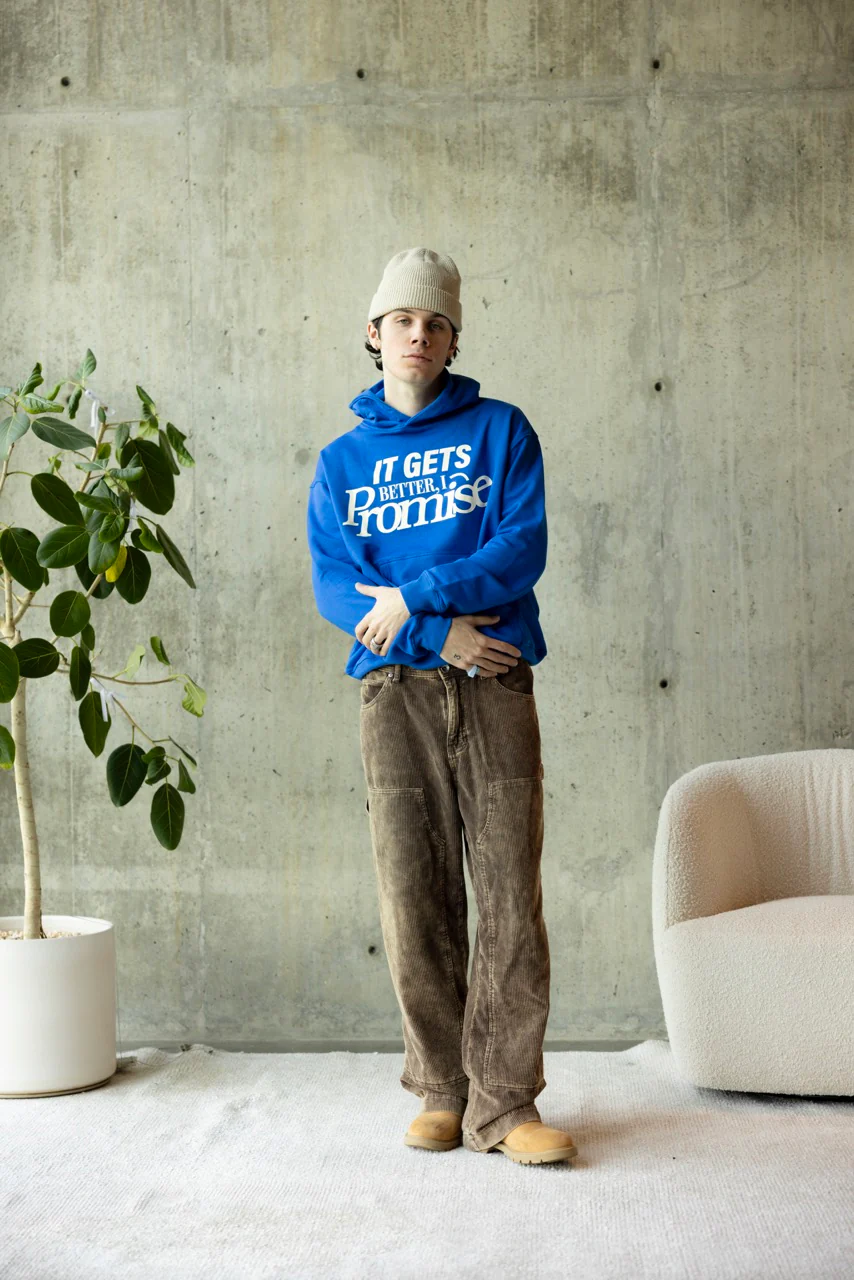 IT GETS BETTER HOODIE - STONE WASHED GREEN