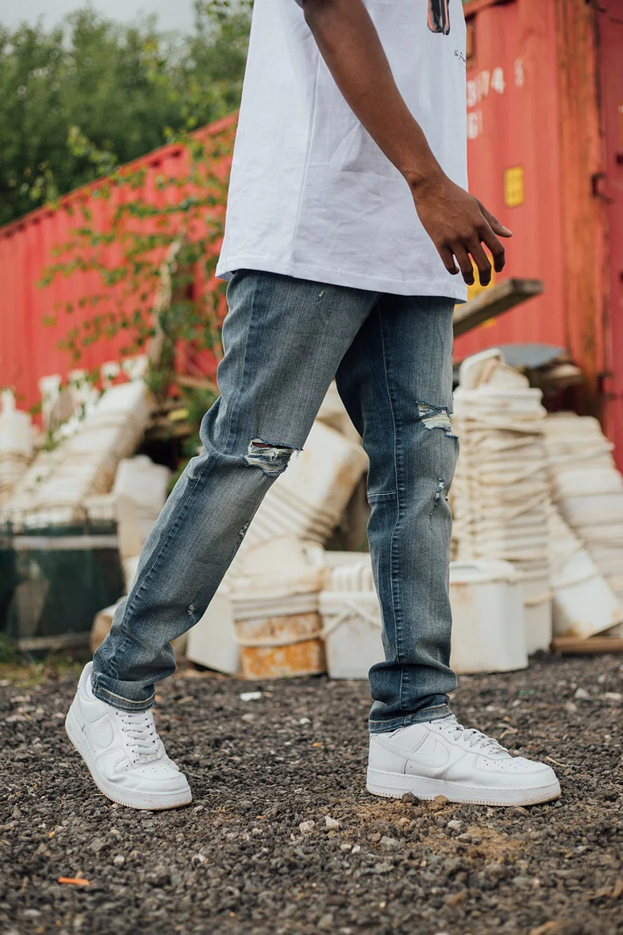 Blue Washed Slim Fit Jeans